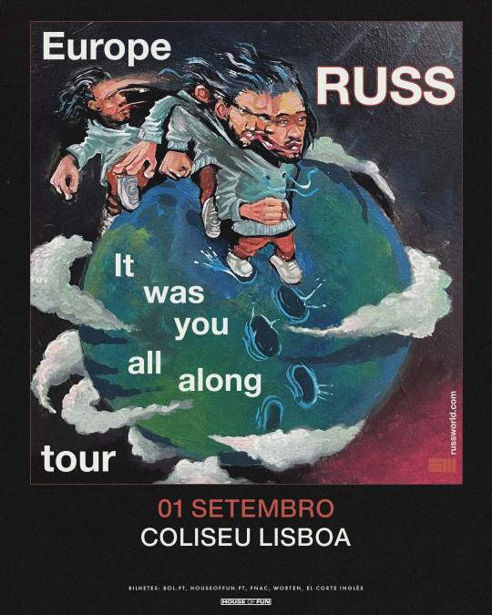 Cartaz: Russ ao Vivo em Portugal
